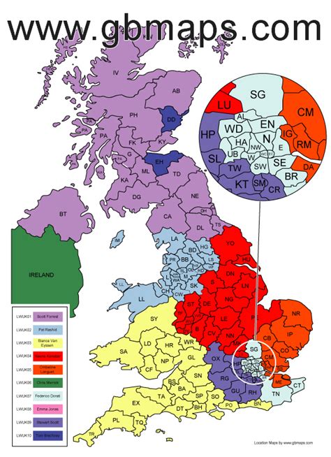 england map postcode
